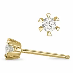2 x 0,15 ct  lab grown Diamant Solitärohrstecker in 9 Karat Gold mit lab grown Diamant 