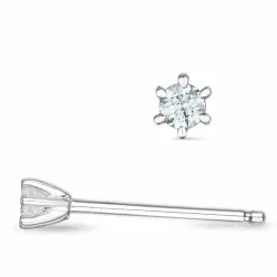 2 x 0,03 ct lab grown Diamant Solitärohrstecker in 9 Karat Weißgold mit lab grown Diamant 