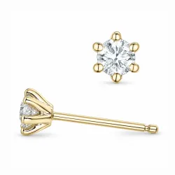 2 x 0,20 ct lab grown Diamant Solitärohrstecker in 9 Karat Gold mit lab grown Diamant 
