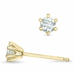 2 x 0,16 ct lab grown Diamant Solitärohrstecker in 9 Karat Gold mit lab grown Diamant 