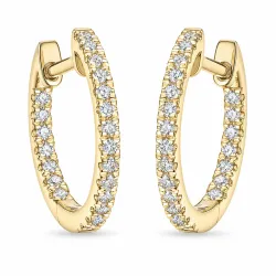 15 mm Kreole in 9 Karat Gold mit lab grown Diamant 
