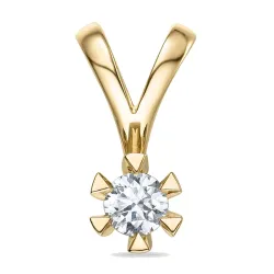 0,30 ct lab grown Diamant Anhänger in 9 karat Gold 0,30 ct