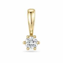 0,10 ct lab grown Diamant Solitäranhänger in 9 karat Gold 0,10 ct