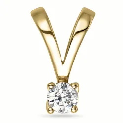 0,10 ct lab grown Diamant Solitäranhänger in 9 karat Gold 0,10 ct