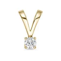 0,10 ct lab grown Diamant Solitäranhänger in 9 karat Gold 0,10 ct