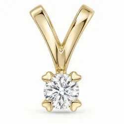 0,20 ct lab grown Diamant Solitäranhänger in 9 karat Gold 0,20 ct