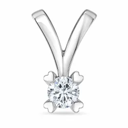 0,20 ct lab grown Diamant Solitäranhänger in 9 karat Weißgold 0,20 ct