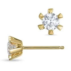 2 x 0,30 ct lab grown Diamant Ohrstecker in 9 Karat Gold mit lab grown Diamant 
