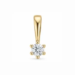 0,05 ct lab grown Diamant Solitäranhänger in 9 karat Gold 0,05 ct