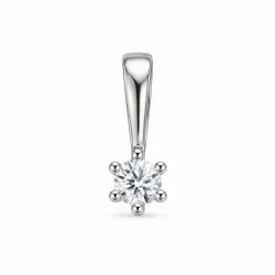 0,05 ct lab grown Diamant Solitäranhänger in 9 karat Weißgold 0,05 ct