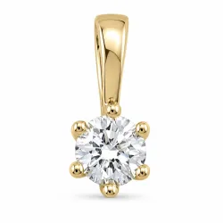 0,20 ct lab grown Diamant Solitäranhänger in 9 karat Gold 0,20 ct