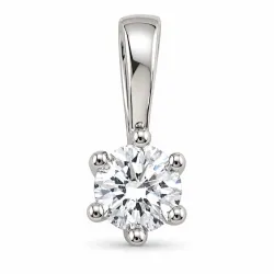 0,20 ct lab grown Diamant Solitäranhänger in 9 karat Weißgold 0,20 ct