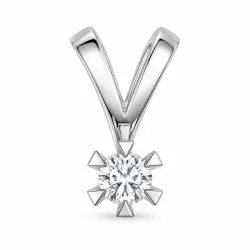 0,20 ct lab grown Diamant Solitäranhänger in 9 karat Weißgold 0,20 ct