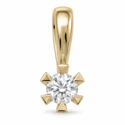 0,20 ct lab grown Diamant Solitäranhänger in 9 karat Gold 0,20 ct