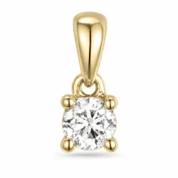 0,20 ct lab grown Diamant Solitäranhänger in 9 karat Gold 0,20 ct
