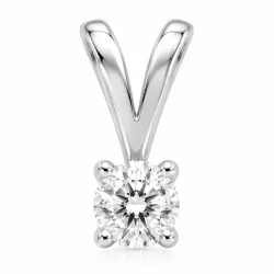 0,20 ct lab grown Diamant Solitäranhänger in 9 karat Weißgold 0,20 ct