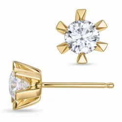 2 x 0,40 ct lab grown Diamant Ohrringe in 9 Karat Gold mit lab grown Diamant 