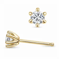 2 x 0,30 ct lab grown Diamant Solitärohrstecker in 9 Karat Gold mit lab grown Diamant 