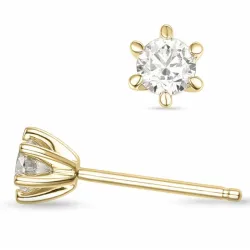 2 x 0,40 ct lab grown Diamant Solitärohrstecker in 9 Karat Gold mit lab grown Diamant 