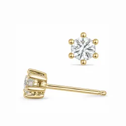 2 x 0,20 ct lab grown Diamant Solitärohrstecker in 9 Karat Gold mit lab grown Diamant 
