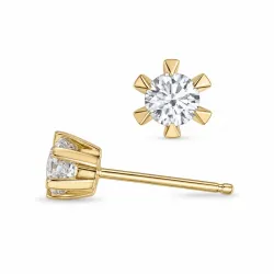 2 x 0,20 ct lab grown Diamant Solitärohrstecker in 9 Karat Gold mit lab grown Diamant 
