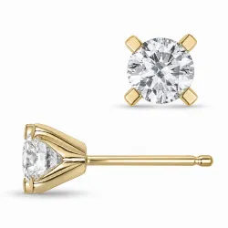 2 x 0,40 ct lab grown Diamant Ohrringe in 9 Karat Gold mit lab grown Diamant 