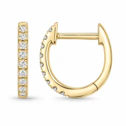 8 mm lab grown Diamant Kreole in 9 Karat Gold mit lab grown Diamant 