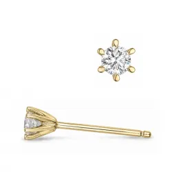 2 x 0,08 ct lab grown Diamant Solitärohrstecker in 9 Karat Gold mit lab grown Diamant 