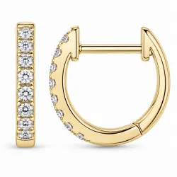 12 mm Kreole in 9 Karat Gold mit lab grown Diamant 