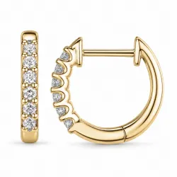 13 mm Kreole in 9 Karat Gold mit lab grown Diamant 