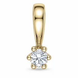 0,05 ct lab grown Diamant Solitäranhänger in 9 karat Gold 0,05 ct