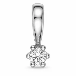 0,05 ct lab grown Diamant Solitäranhänger in 9 karat Weißgold 0,05 ct