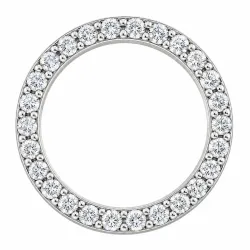 runder lab grown Diamant Anhänger in 14 karat Weißgold 0,53 ct