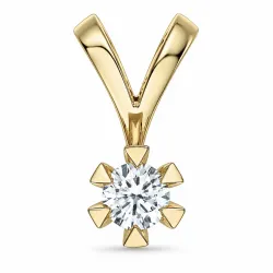 0,40 ct lab grown Diamant Solitäranhänger in 14 karat Gold 0,40 ct