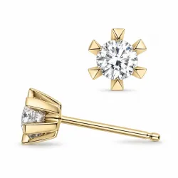 2 x 0,30 ct lab grown Diamant Solitärohrstecker in 14 Karat Gold mit lab grown Diamant 