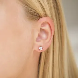 2 x 0,30 ct lab grown Diamant Solitärohrstecker in 14 Karat Gold mit lab grown Diamant 