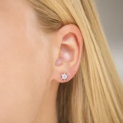 2 x 0,30 ct lab grown Diamant Solitärohrstecker in 14 Karat Weißgold mit lab grown Diamant 