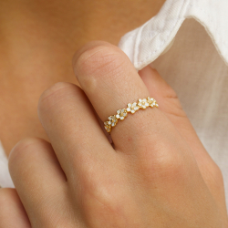 Marguerite Ring aus vergoldetem Sterlingsilber - Majse