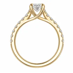 ovaler lab grown Diamant Ring in 14 Karat Gold 1,0 ct 0,26 ct
