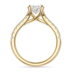 ovaler lab grown Diamant Ring in 14 Karat Gold 2,0 ct 0,29 ct