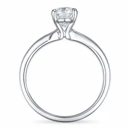 ovaler lab grown Diamant Solitärring in 14 Karat Weißgold 1,0 ct