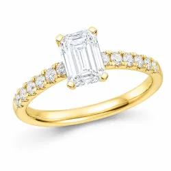 lab grown Diamant Ring in 14 Karat Gold 1,0 ct 0,26 ct