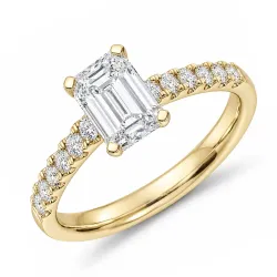 lab grown Diamant Ring in 14 Karat Gold 1,0 ct 0,26 ct