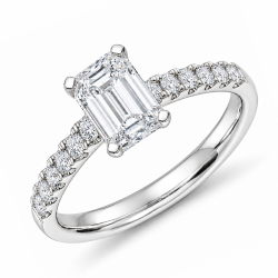 lab grown Diamant Ring in 14 Karat Weißgold 1,0 ct 0,26 ct