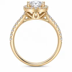 ovaler lab grown Diamant Ring in 14 Karat Gold 1,0 ct 0,33 ct