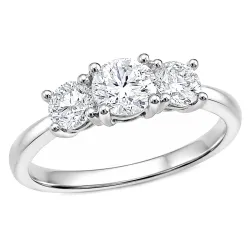 lab grown Diamant Ring in 14 Karat Weißgold 0,50 ct 0,52 ct