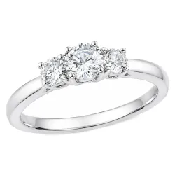 lab grown Diamant Ring in 14 Karat Weißgold 0,30 ct 0,20 ct