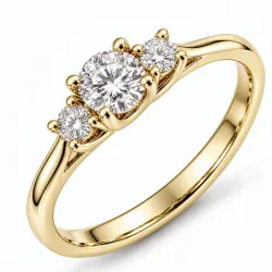 lab grown Diamant Ring in 14 Karat Gold 0,30 ct 0,10 ct