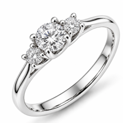 lab grown Diamant Ring in 14 Karat Weißgold 0,30 ct 0,10 ct