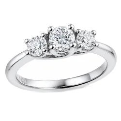 lab grown Diamant Ring in 14 Karat Weißgold 0,30 ct 0,40 ct